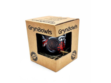 Чаша для кальяна GrynBowls Accent рисованный красно-белый орнамент