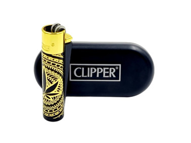 Зажигалка Clipper цвет Rasta черно-золотой