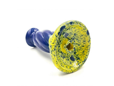 Чаша для кальяна Фанел GrynBowls Spawn жёлто-синяя