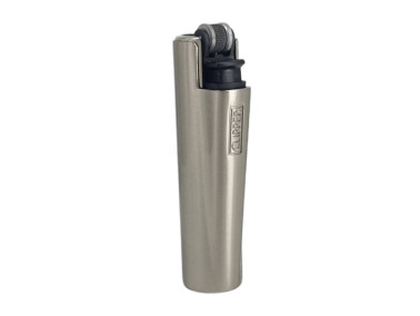 Зажигалка Clipper Mini Metal Case Grey в металлическом чехле 