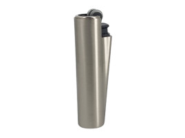 Запальничка Clipper Metal Case Mini Grey у металевому чохлі