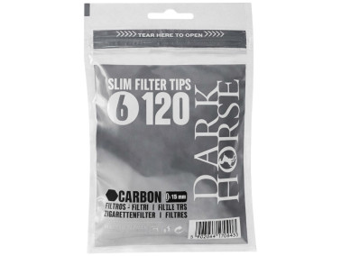 Фильтры для самокруток Dark Horse Slim Carbon 6x15 мм (120 шт) 