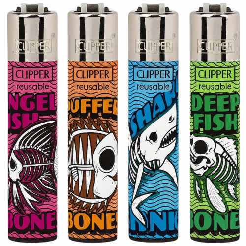 Зажигалка Clipper Skeleton Fish Series