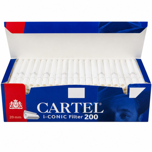 Гильзы для сигарет с турбо фильтром CARTEL i-CONIC Filter 200шт 20 мм