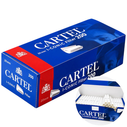 Гильзы для сигарет с турбо фильтром CARTEL i-CONIC Filter 200шт 20 мм