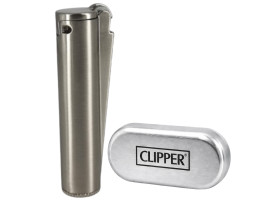 Запальничка Clipper метал бензиновая Silver (Мат)
