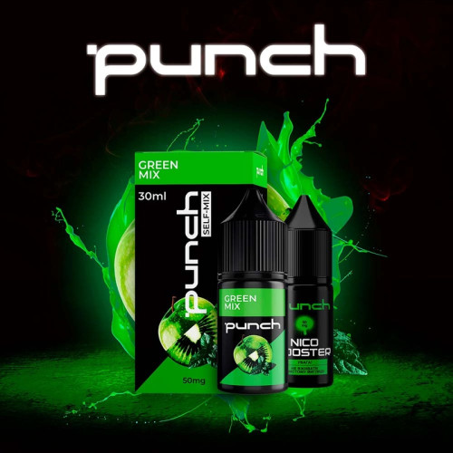 Набор для самозамеса Punch Green Mix 30 мл 50 мг со вкусом яблока, киви и мяты