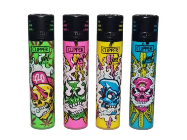 Зажигалка турбо Clipper Jet Acid Skull