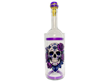 Водный бонг для курения из стекла «Skull Rose Violet»