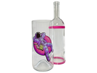 Бонг - Воднік для куріня з скла «Astronaut» Pink