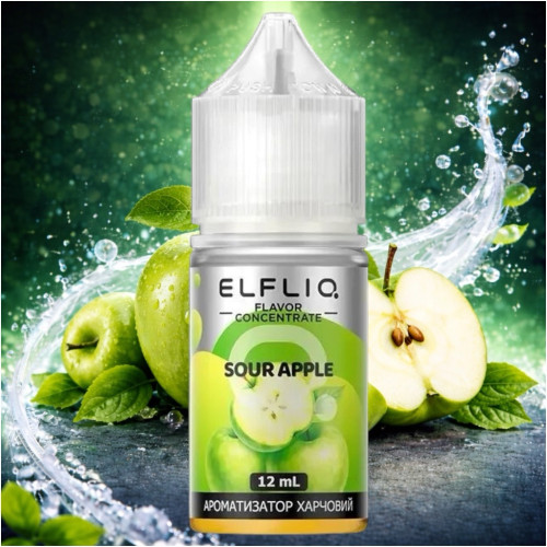 Набор для самозамеса Elf Liq Sour Apple 30 мл 50 мг со вкусом кислого яблока