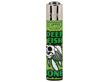 Зажигалка Clipper Skeleton Fish Series Green