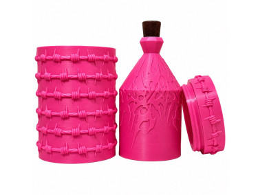Акриловий водний для куріння з кришкою Pink