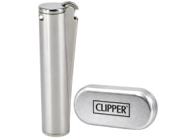 Запальничка Clipper метал бензиновая Silver 