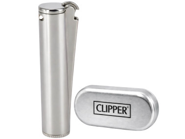 Зажигалка Clipper металл бензиновая Silver 