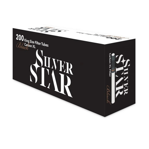 Гильзы для сигарет Silver Star Carbon Black Filter Tube X-Long 24мм