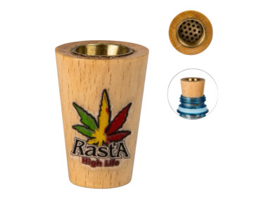  Напас для травы из дерева "Weed Rasta"