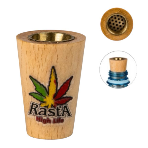 Напас для трави з дерева "Weed Rasta"