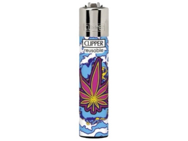 Зажигалка Clipper Classic Art Weed #4