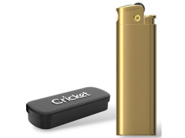 Зажигалка Cricket Deluxe металл турбо (мат) GOLD