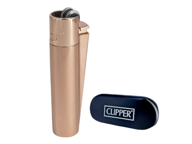Зажигалка Clipper металл Rose Gold (глянец)