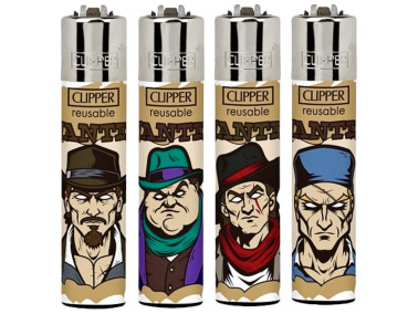 Зажигалка Clipper mini "Wanted Gang"