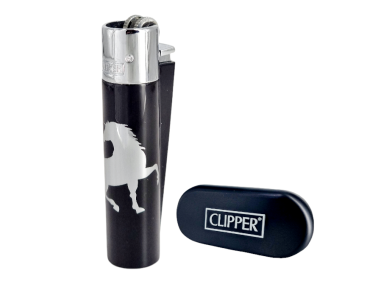 Зажигалка Clipper металл Unicorn Silver