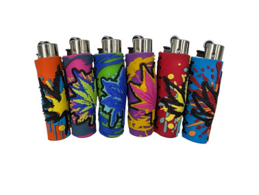 Зажигалка Clipper в силиконовом чехле Rasta Leaf Silicone Cover #2