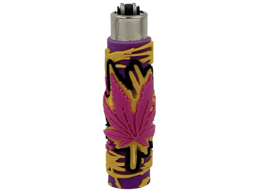 Зажигалка Clipper в силиконовом чехле Rasta Leaf Silicone Cover #4