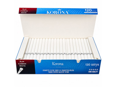Гільзи для цигарок Korona Slim White Carbon 120 шт