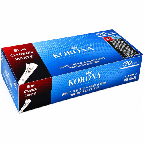 Гильзы для сигарет Korona Slim White Carbon 120 шт