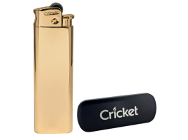 Запальничка Cricket Deluxe метал турбо (глянец) GOLD