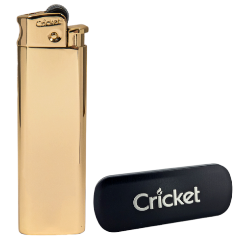 Запальничка Cricket Deluxe метал турбо (глянец) GOLD