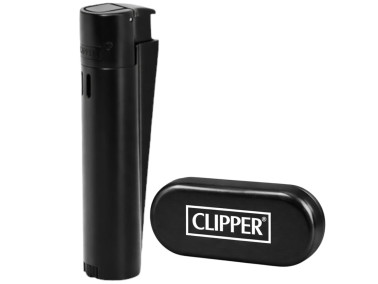  Зажигалка Clipper Jet турбо  цвет черный