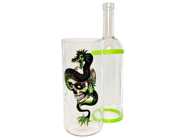 Водний бонг для куріння з скла «Snake Skull»