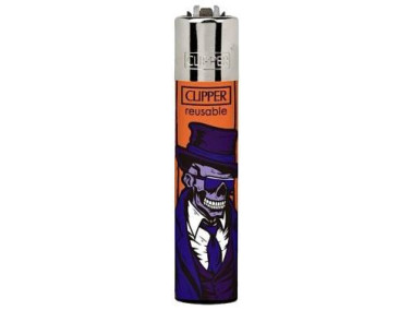 Зажигалка Clipper mini "Stylish Skulls" #4