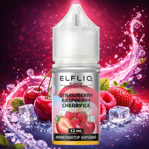 Набор для самозамеса Elf Liq Strawberry Raspberry Cherry Ice 30 мл 50 мг со вкусом клубники, малины и вишни с холодком