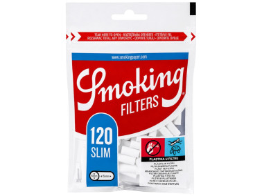 Фильтра для самокруток SMOKING SLIM 6х15 мм (120 шт)