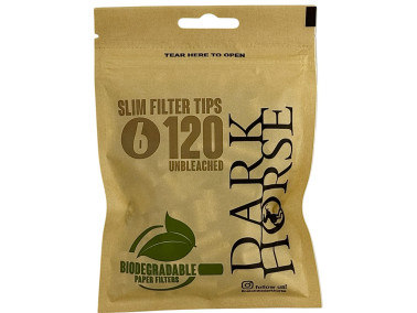 Фильтры для самокруток Dark Horse Slim Unbleached Органік 6x15 мм (120 шт) 