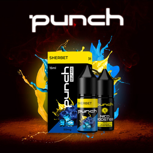 Набор для самозамеса Punch Sherbet 30 мл 50 мг со вкусом щербет из черники и лимона