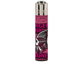 Зажигалка Clipper Skeleton Fish Series Pink