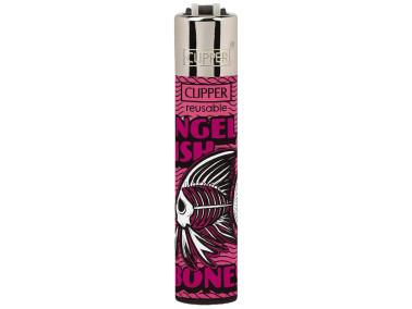 Зажигалка Clipper Skeleton Fish Series Pink