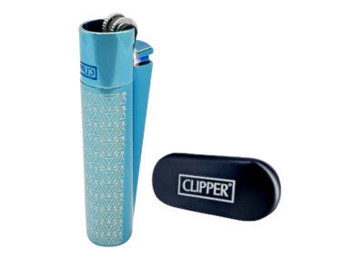 Зажигалка металл Clipper Display Blue