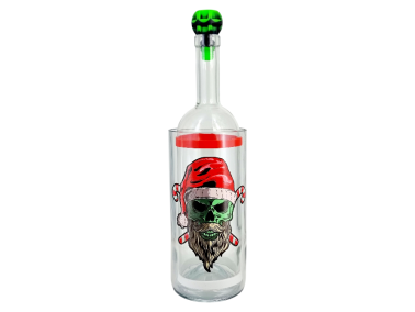 Бонг - Водник для курения из стекла «Scull» Новогодний
