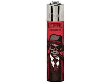Зажигалка Clipper mini "Stylish Skulls" #1