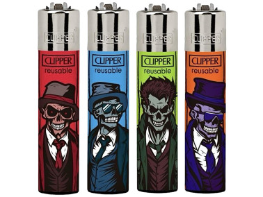 Зажигалка Clipper mini "Stylish Skulls"