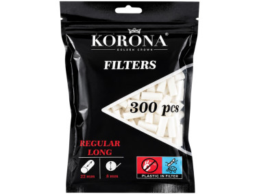 Фильтра для самокруток KORONA REGULAR LONG 8х22 мм (300 шт)