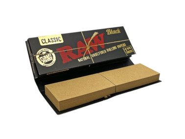 Папір для самокруток Raw Black 1/4 + tips 50+50