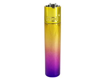 Зажигалка Clipper металл Golden Purple (глянец)