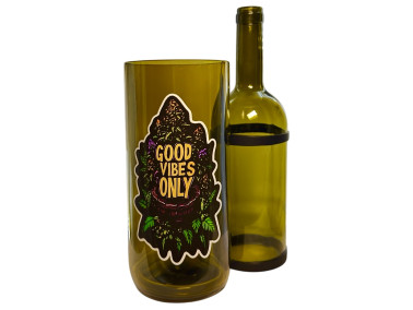 Водний бонг для куріння «Good Vibes Only» Black